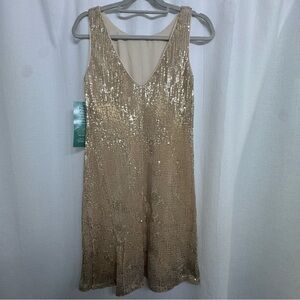 Studio I Gold Sequin Party Dress